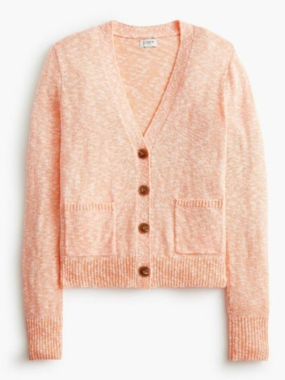 NEW! J. Crew Beach Cardigan Sweater in Bright Cabtaloupe, Size Small